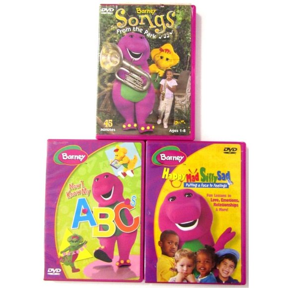Lot of 3 Barney & Friends DVDs Kids Educational PBS Song Dancing Purple Dinosaur - Picture 1 of 9